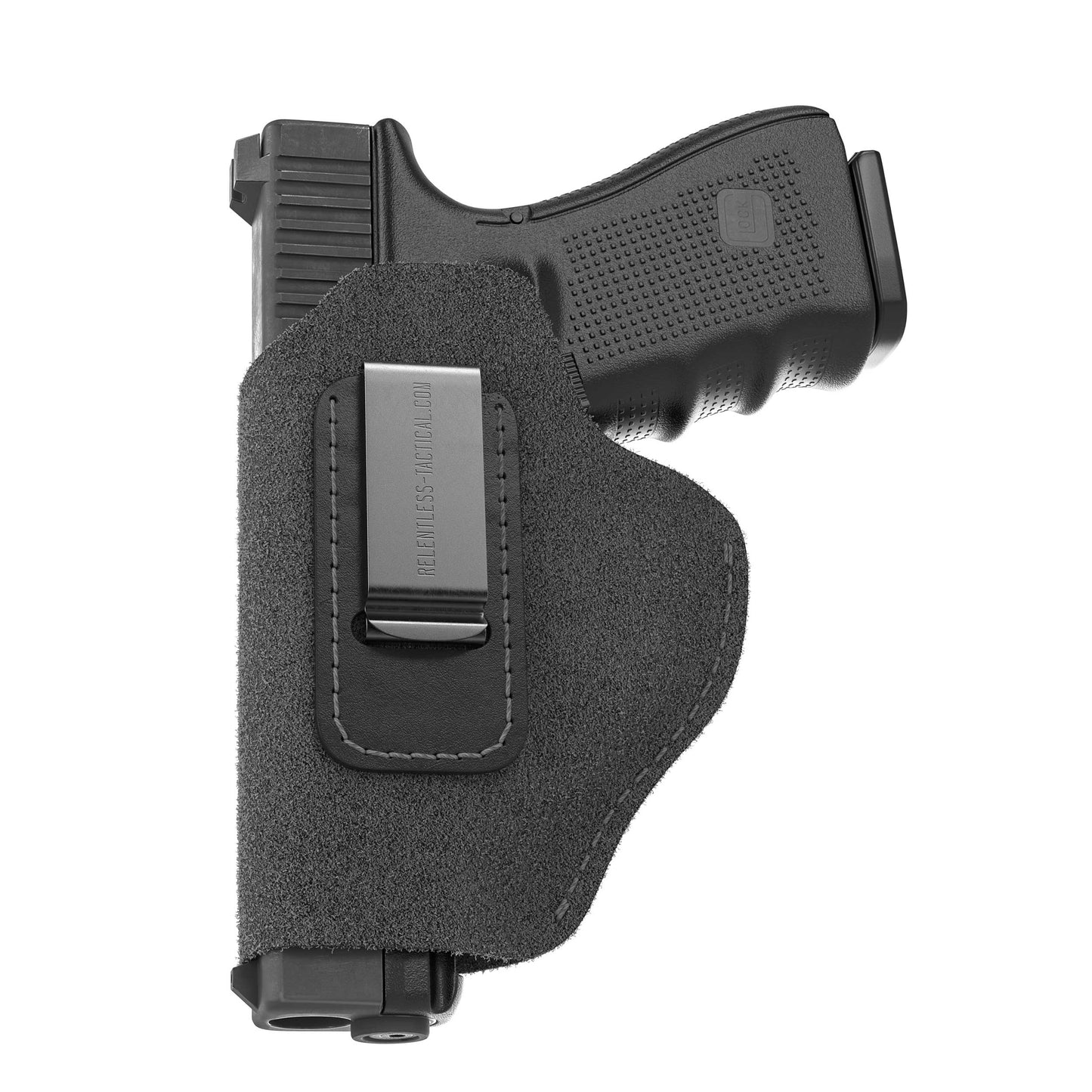 The Ultimate Suede Leather IWB Holster Large Size | Fits S&W Shield/Glock/XD - Lifetime Warranty - Made in USA