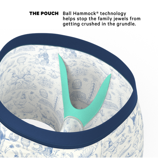 The Hot Cottontail | Easter Toile Ball Hammock® Pouch Underwear