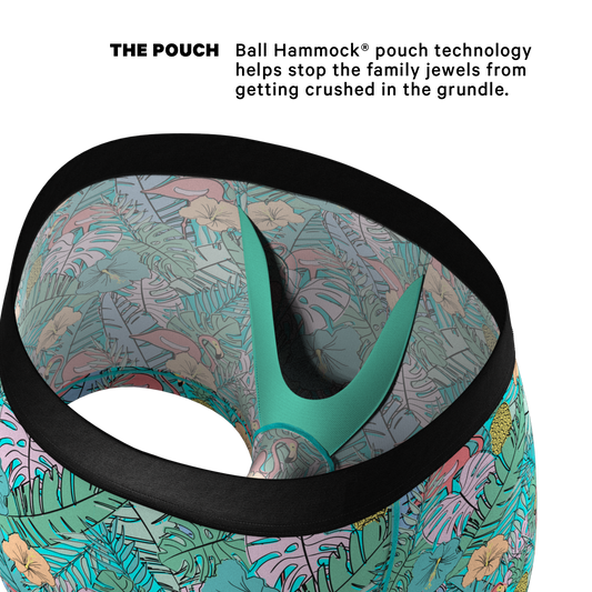The Hot Tropic | Tropical Flamingo Ball Hammock® Pouch Trunks Underwear