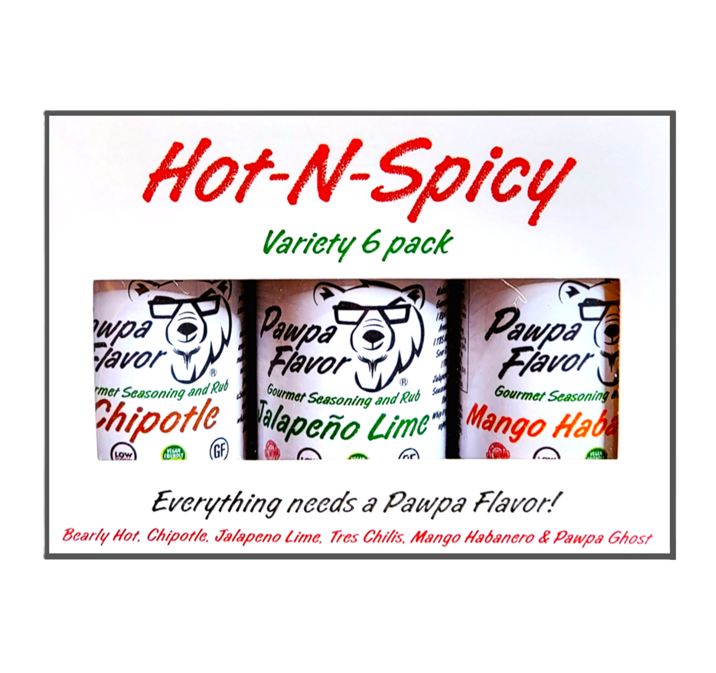Pawpa Flavor Hot-N-Spicy Variety 6 Pack