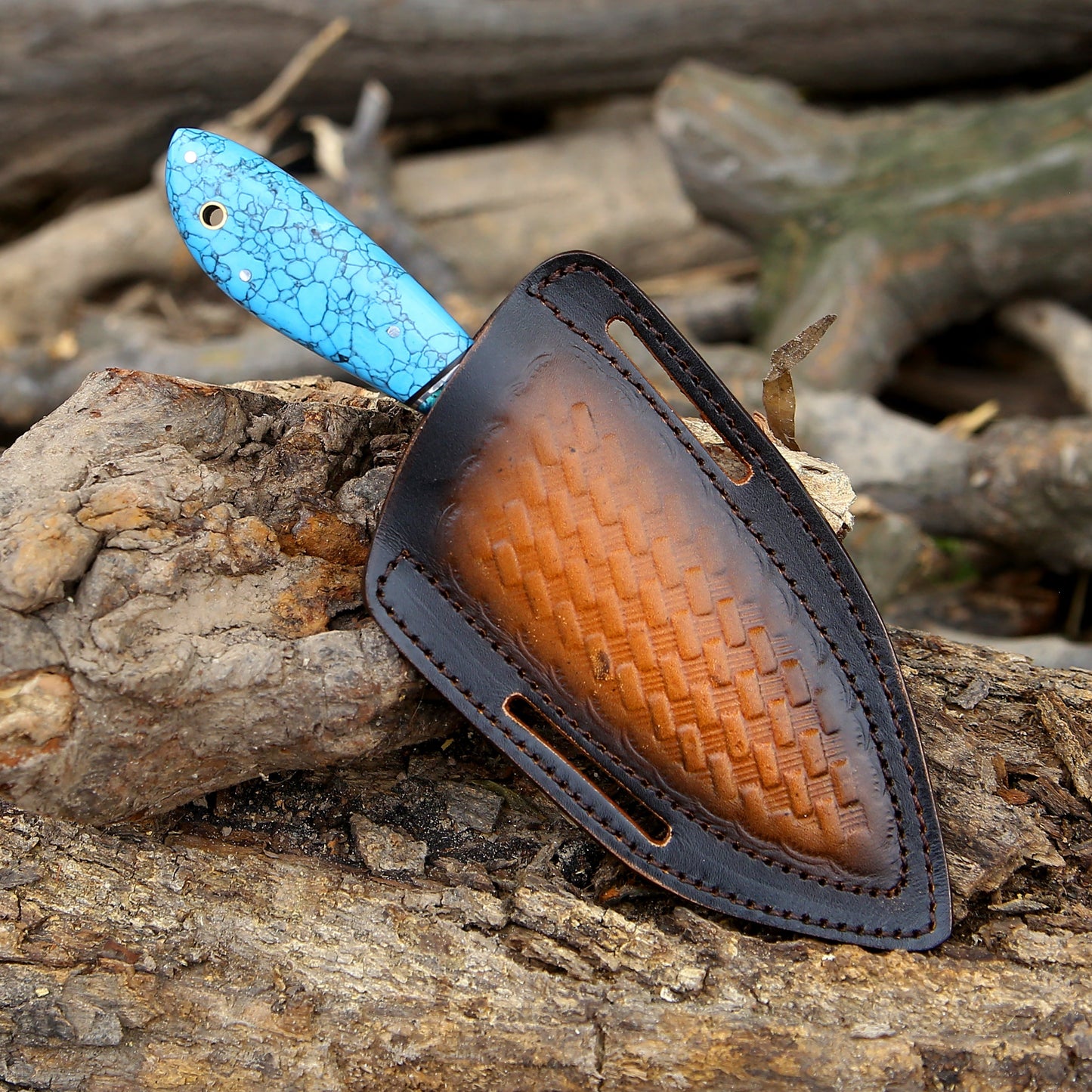 Evoke Handmade Hunting Knife with Leather Sheath
