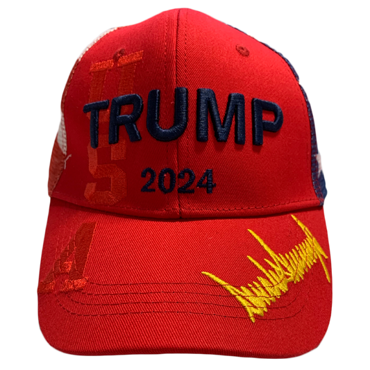 Red TRUMP 2024 Signature Hat - 7049
