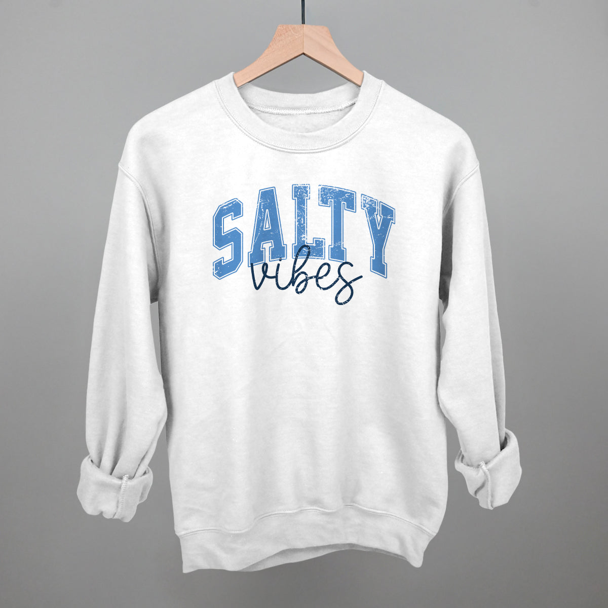 Salty Vibes Arch + Script Distressed
