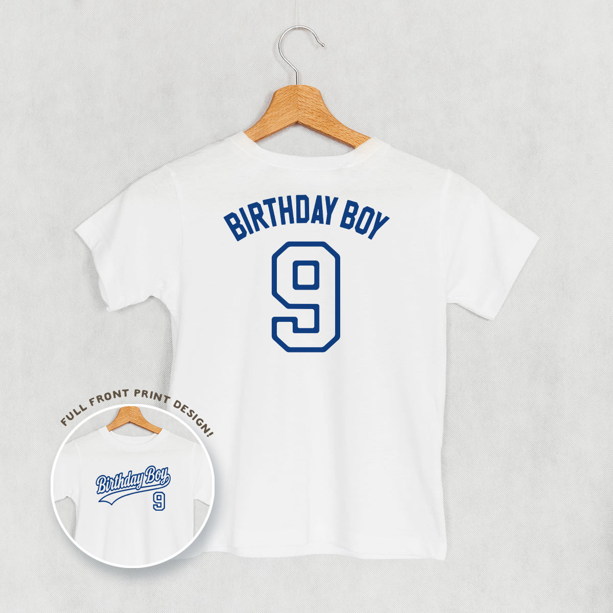 Birthday Boy Varsity #9 (Kids Back Print)