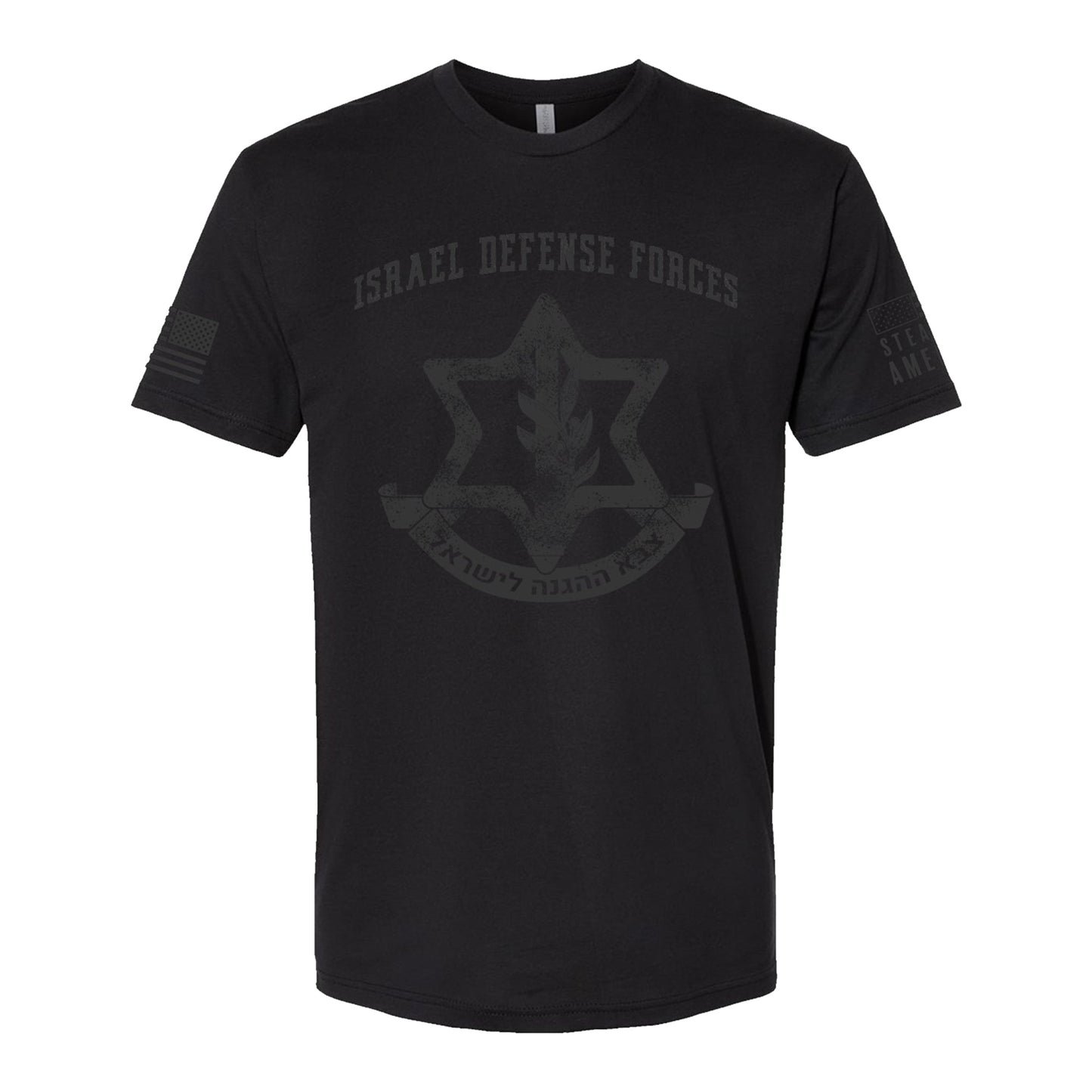 Israel Defense Forces (IDF) Shirt – Patriotic Support Tee (Blackout)
