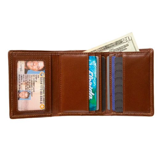 Men's Slim RFID Trifold Wallet with ID