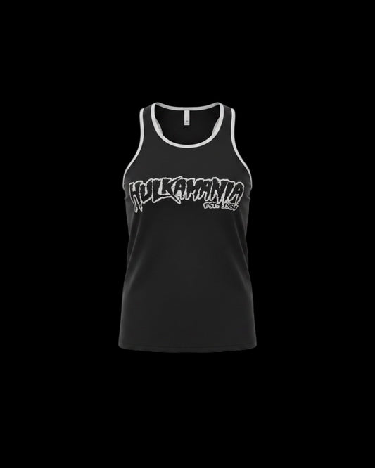 Mens Black/Gray Hulkamania Reflective Tank Top