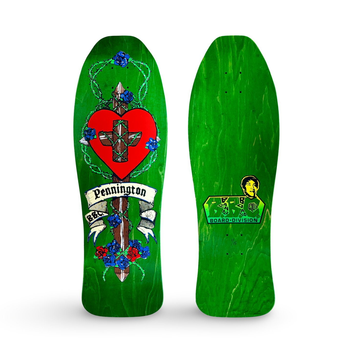 Bryan Pennington BBC Crucifix HAND-PAINTED, LIMITED EDITION Deck 10.3"x30.5" (1 of 15)