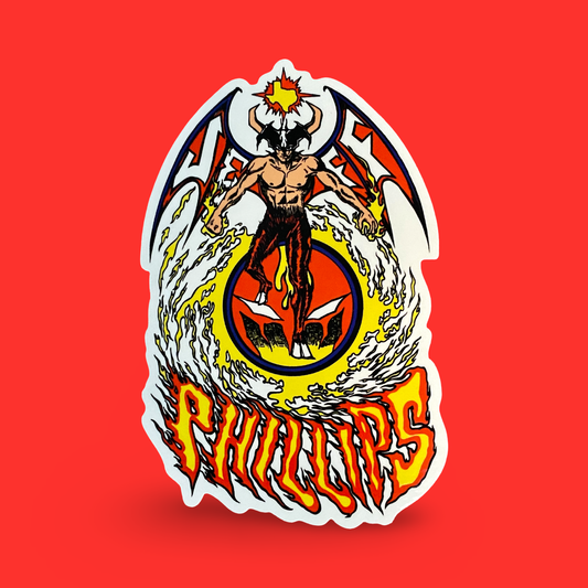 Jeff Phillips Devilman BIG BBC Sticker 5"