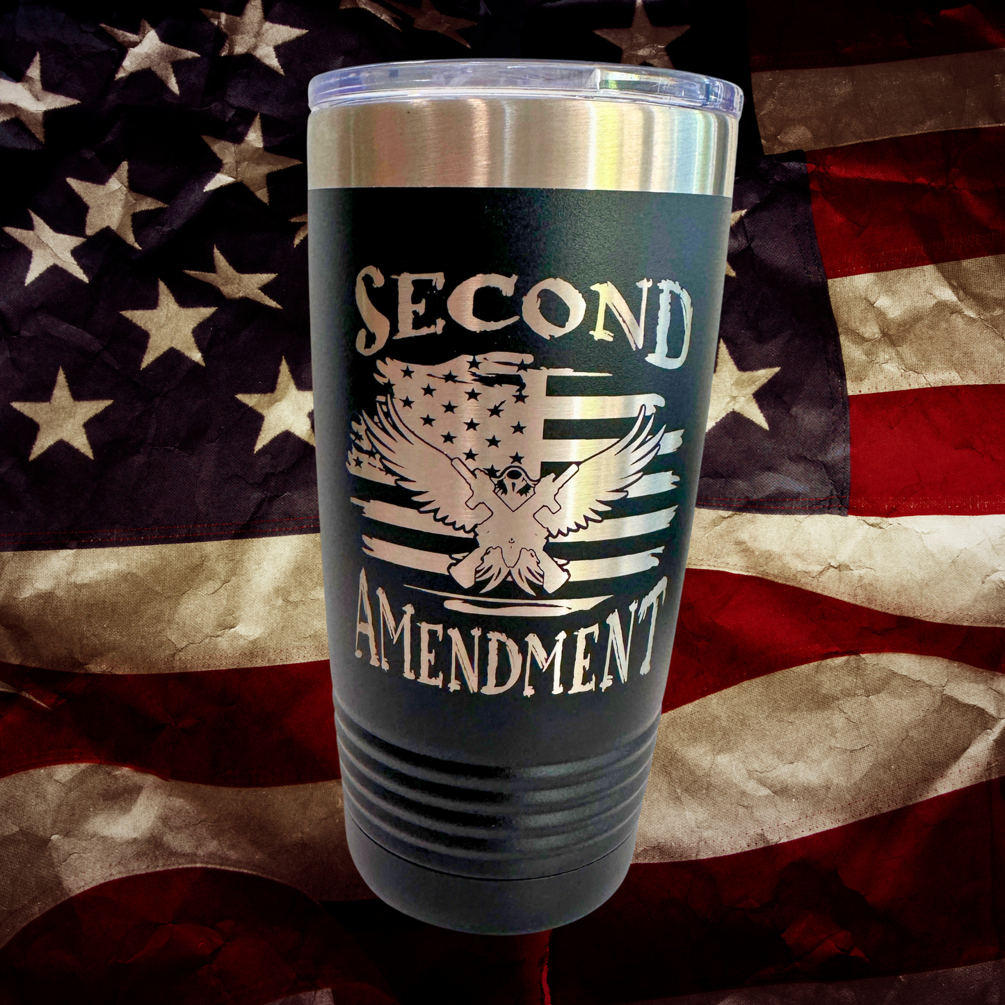 20 oz Tumbler w/Lid | Second Amendment