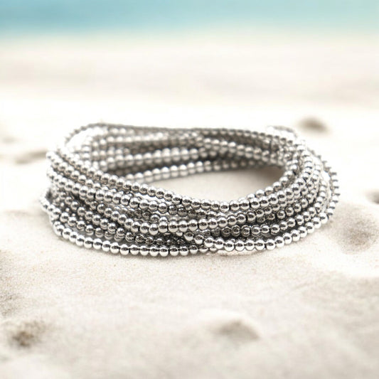 Sterling Silver 925 Filled 3mm Ball Bracelet | Accent Bracelet