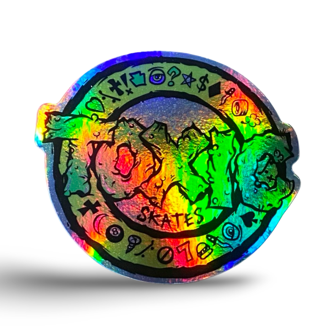 Toxic Skates Sticker HOLOGRAPHIC 3"