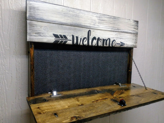Welcome to Our Home Hidden Gun Storage Sign