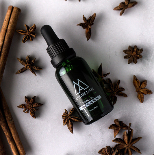 Midnight Ride Beard Oil – Spiced Black Licorice Beard Conditioning Oil (1 oz)
