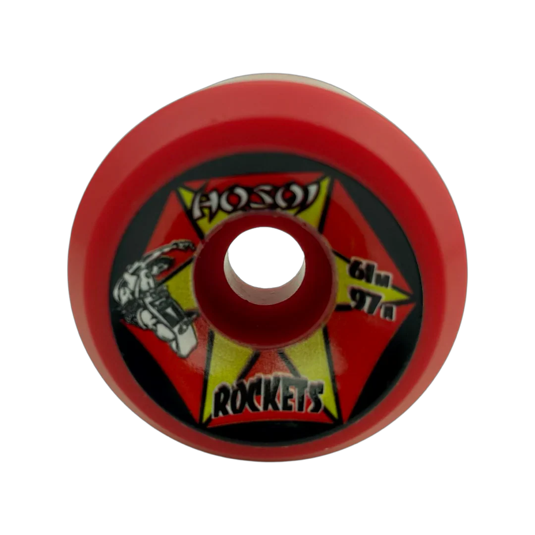 Hosoi Rockets Wheels 61mm 97a - Red (Set of 4)