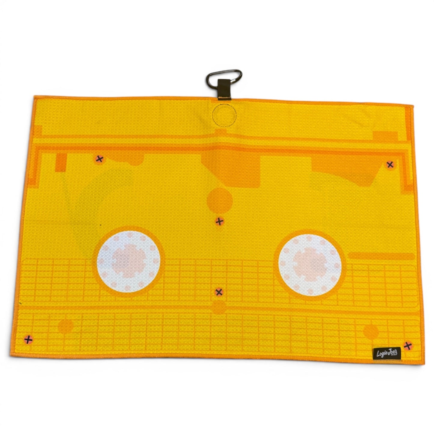 Block Party Golf Towel | 24” x 16” Microfiber Towel | Magnetic Clip & Carabiner | Premium Golf Accessory
