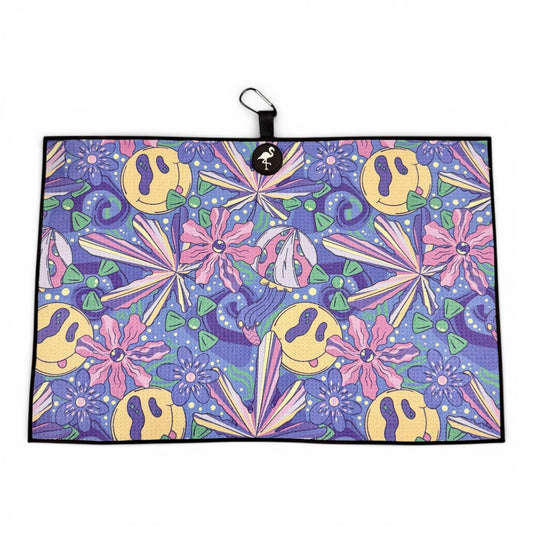 Purple Haze Golf Towel | Premium Double-Sided Microfiber | Heavy-Duty Magnetic Towel with Carabiner Clip | 24 x 16 in