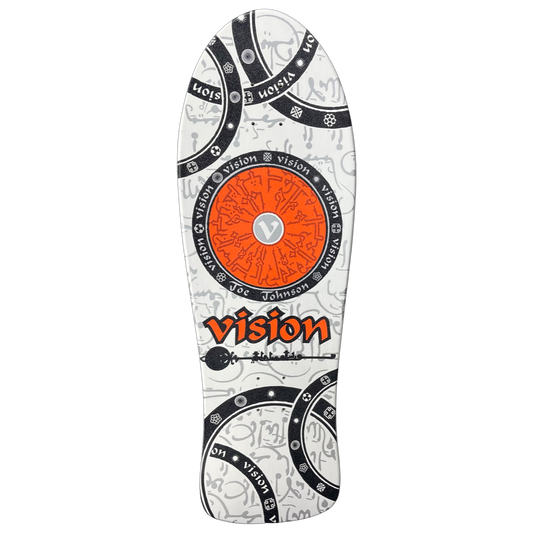 Vision Joe Johnson Hieroglyphics "Double Take" White Gripped 10.25" Skateboard Deck
