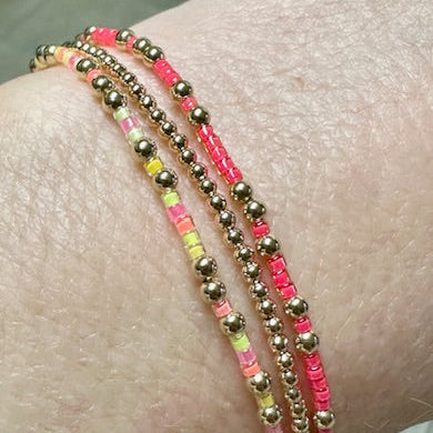 14K Gold Filled 2.5mm Summer Vibes Bead Bracelet