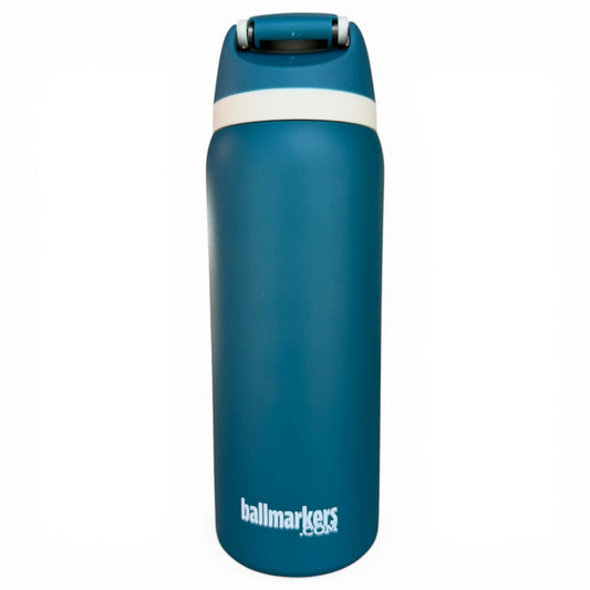 Tiki Bear Hydration Bottle | 32oz Insulated Stainless Steel | Flip Straw Lid w/ Handle