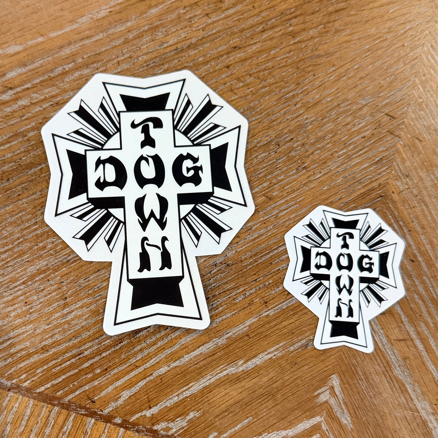 DogTown Cross Stickers 2", 4" or 12"