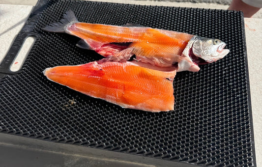 Black Fillet Away Fish Fillet Mat | Non Slip Fish Cleaning Mat