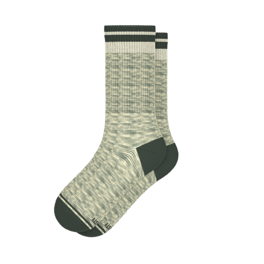The Illusion | Green Pattern Heel Hammock™ Crew Socks