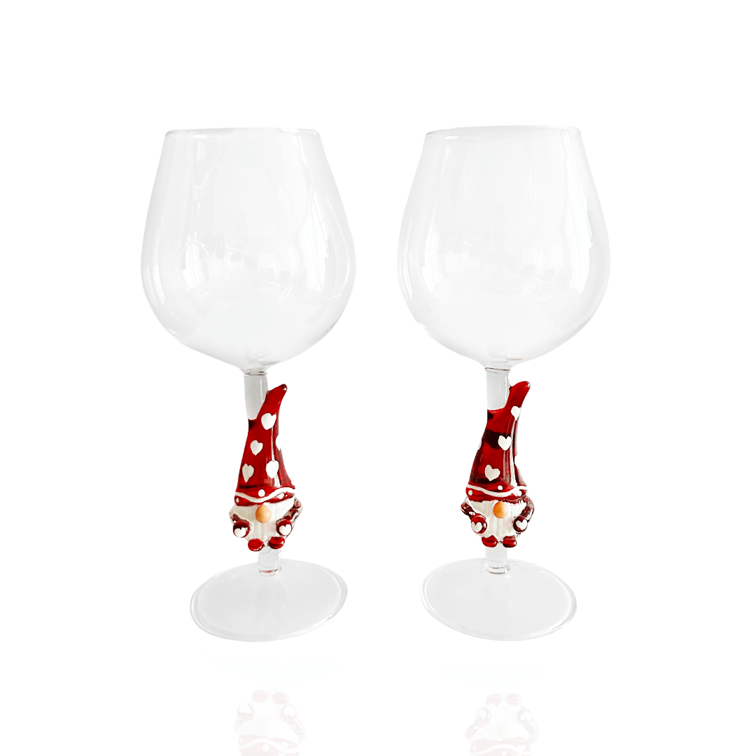 3D Stemmed Gnome Wine Glasses  Man Cave And Apparel
