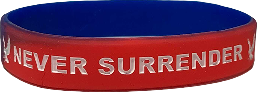Never Surrender Wristband - 9801