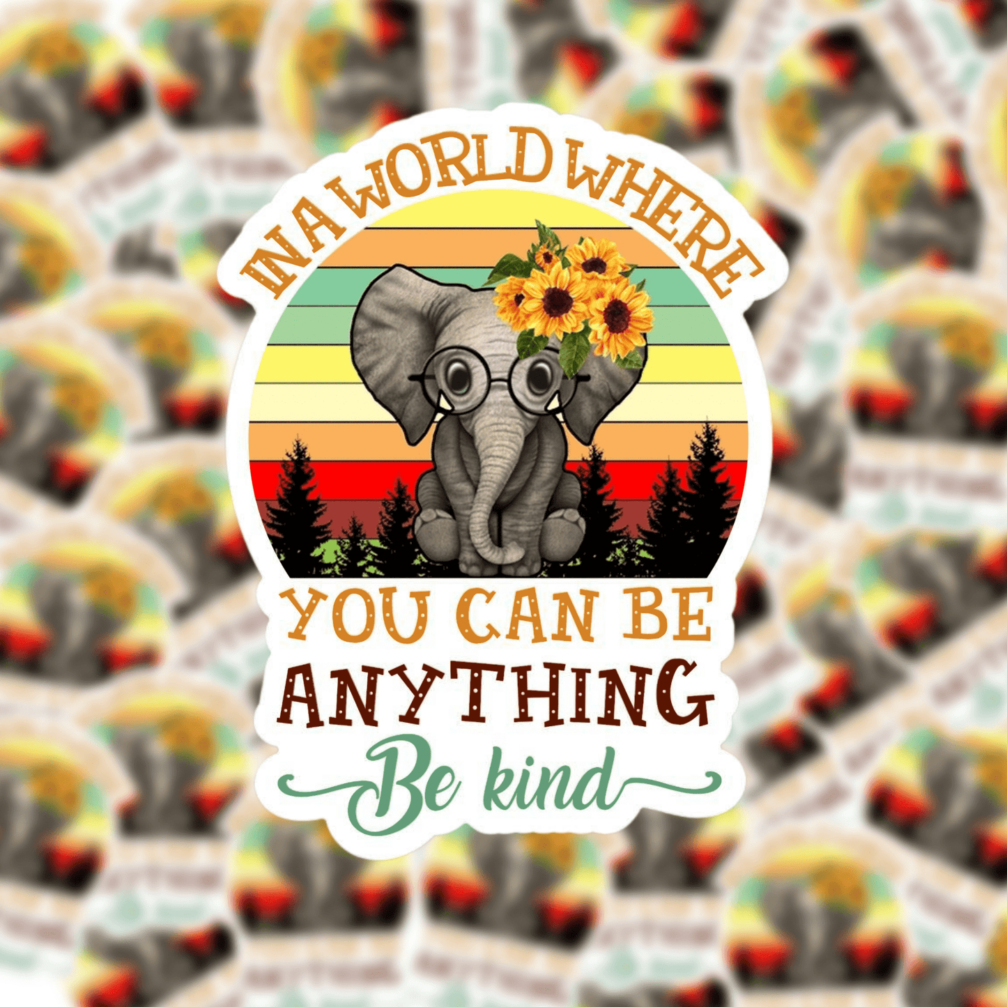 Be Kind Elephant Sticker