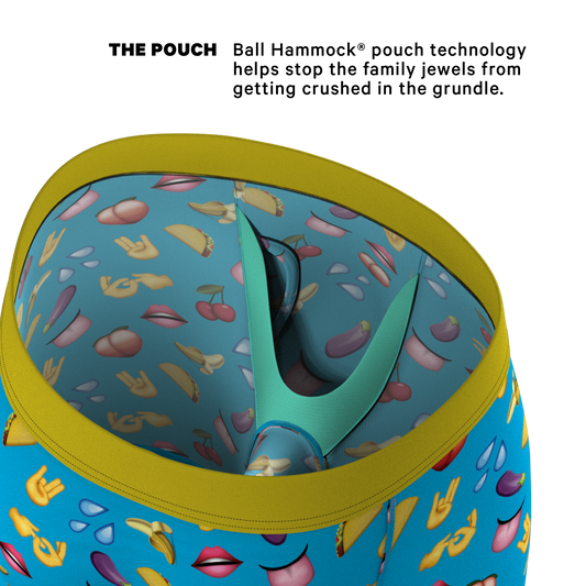 The Innuendo | Emoji Long Leg Ball Hammock® Pouch Underwear With Fly