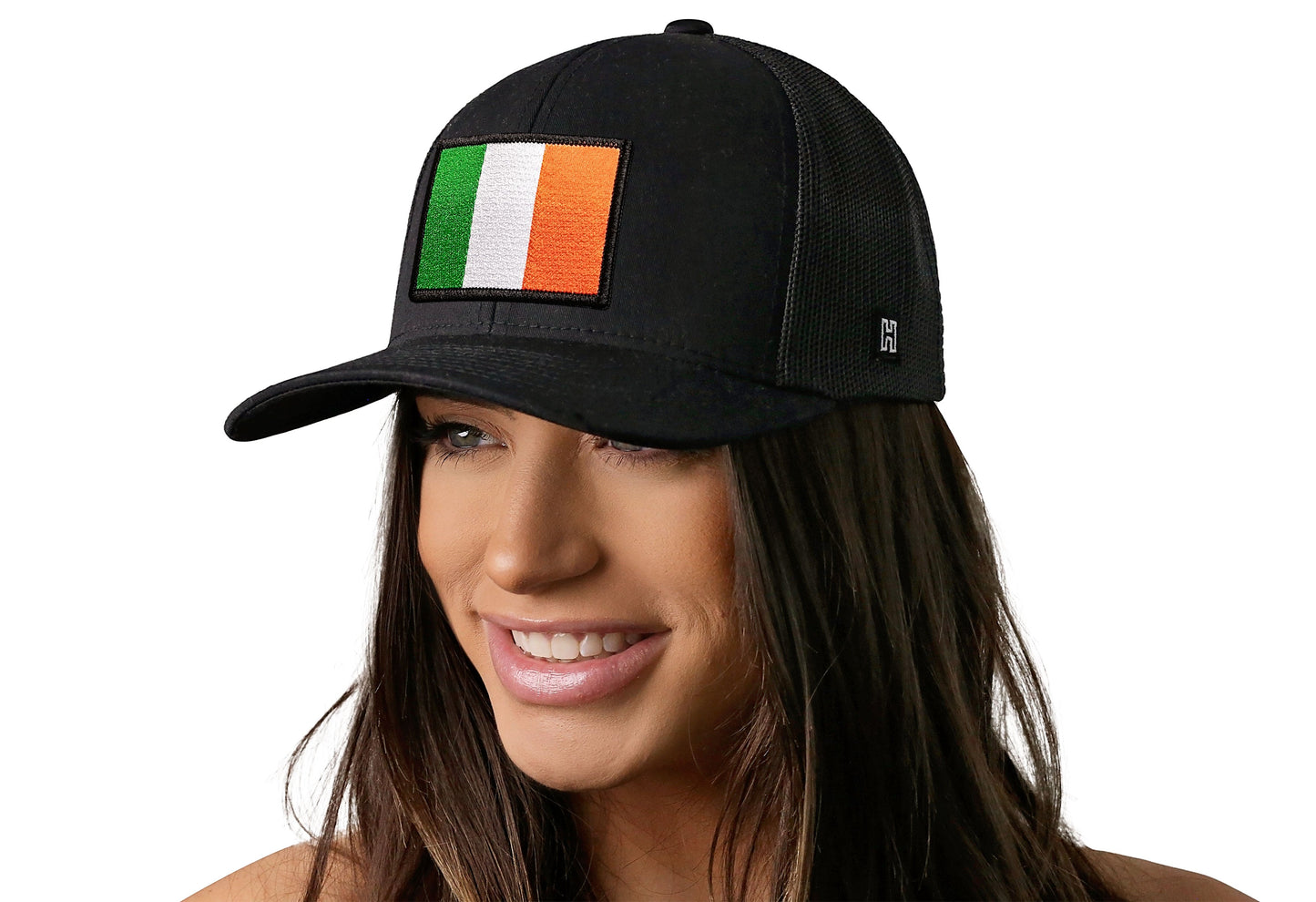 Ireland Flag Trucker Hat | Black Irish Snapback