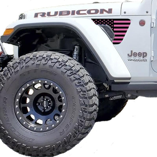 Pink Old Glory Inserts & Flat Black Vent Decals Bundle