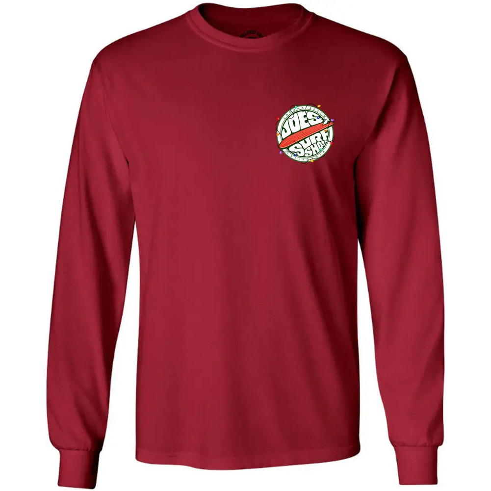 Joe's Surf Shop Christmas Fins Up Long Sleeve Tee