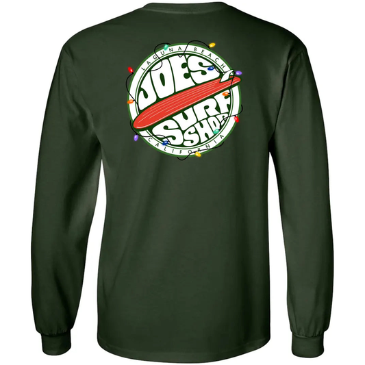 Joe's Surf Shop Christmas Fins Up Long Sleeve Tee