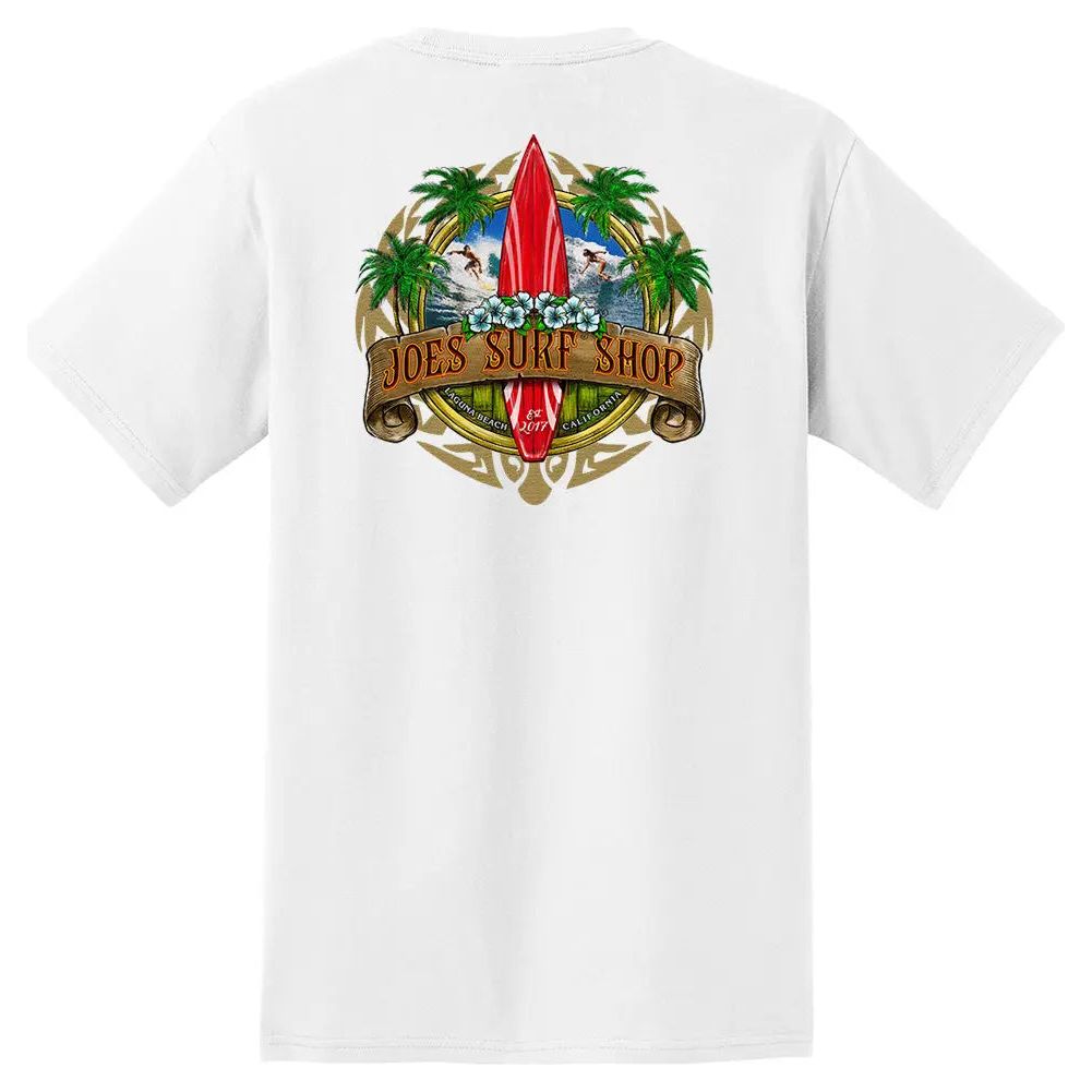 Joe's Surf Shop Longboard Heavyweight Pocket Tee