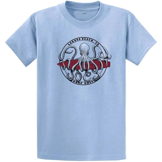 Joe's Surf Shop Men's Octopus Meets Surfboard Heavyweight Tee