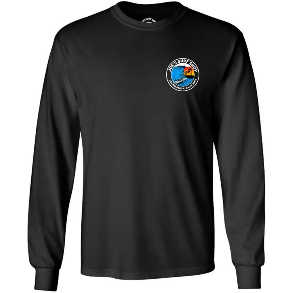 Joe's Surf Shop Skeleton Surfer Long Sleeve Tee