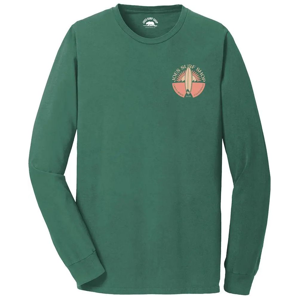 Joe's Surf Shop Sunset Scene Beach Wash® Garment Dyed Long Sleeve Tee