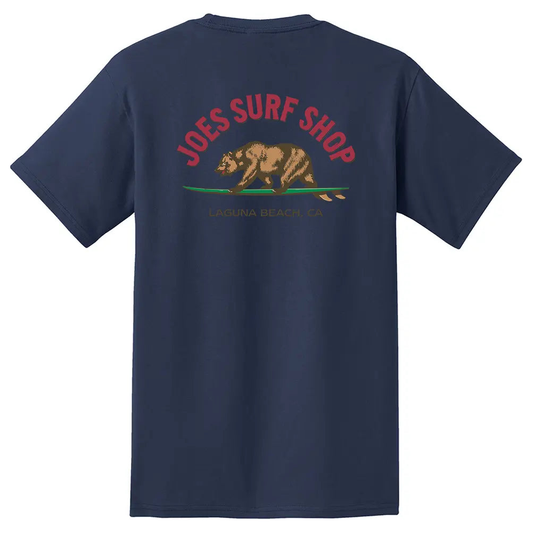 Joe's Surf Shop Surfing Bear Heavyweight Pocket Tee