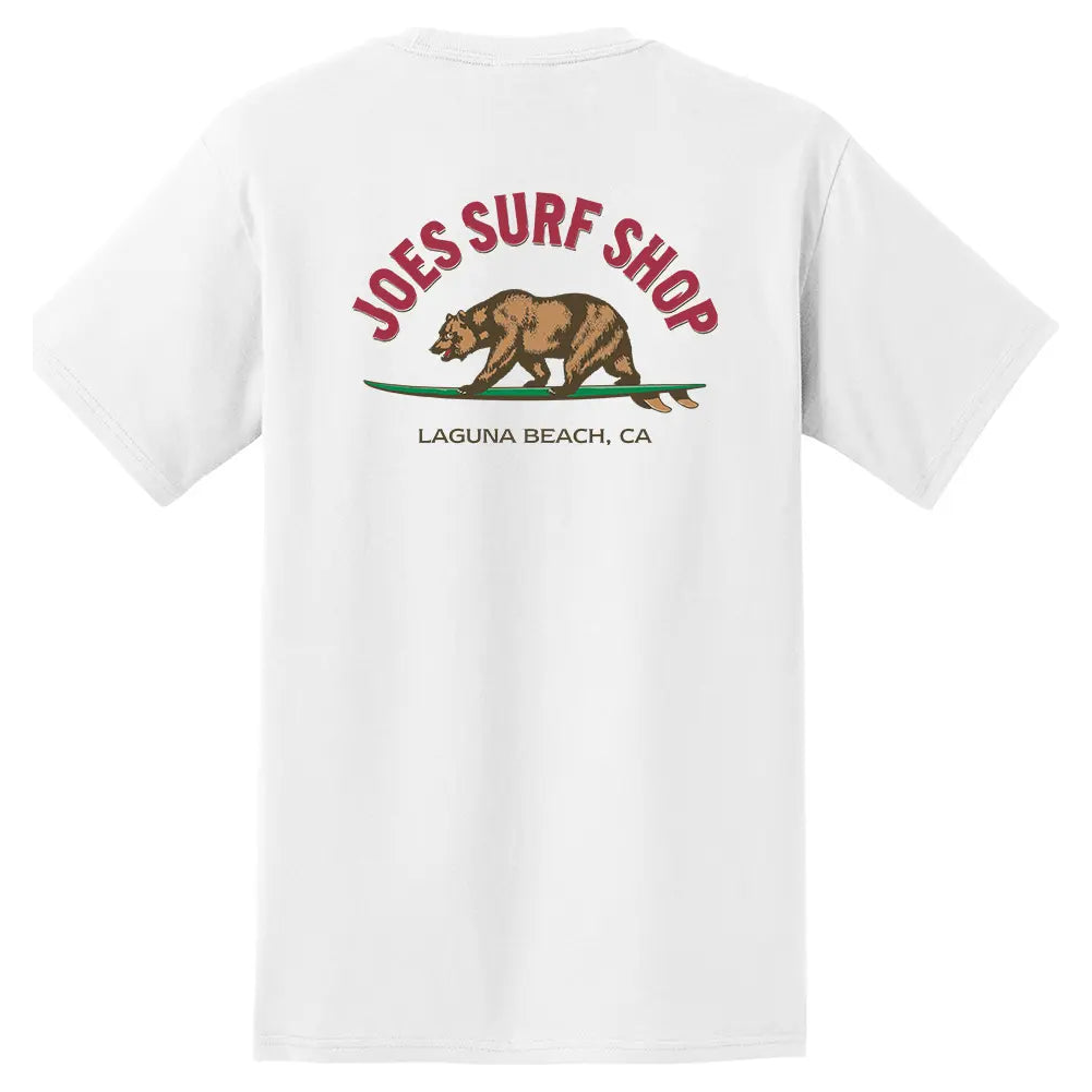 Joe's Surf Shop Surfing Bear Heavyweight Pocket Tee