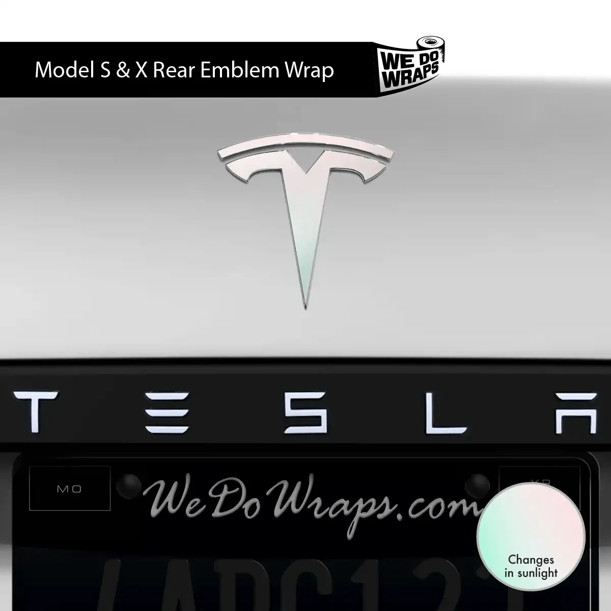 KPMF Matte Aurora Pearl Tesla Emblem Decals (Front + Back) | Model X