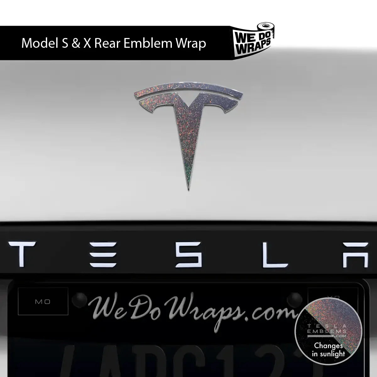 KPMF Morpheus Black Tesla Emblem Decals (Front + Back) | Model X