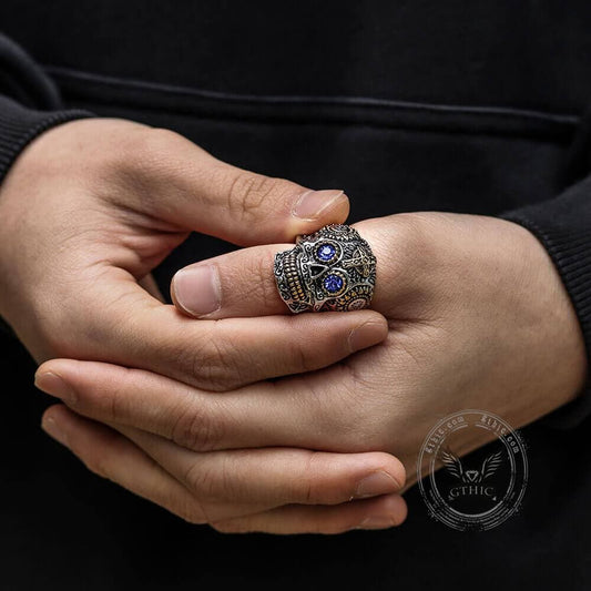 Kapala Stainless Steel Sugar Skull Ring
