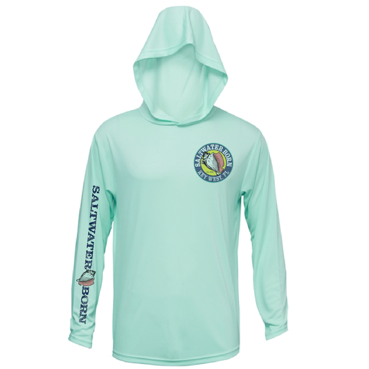 Key West, FL Stone Crab Long Sleeve UPF 50+ Dry-Fit Hoodie