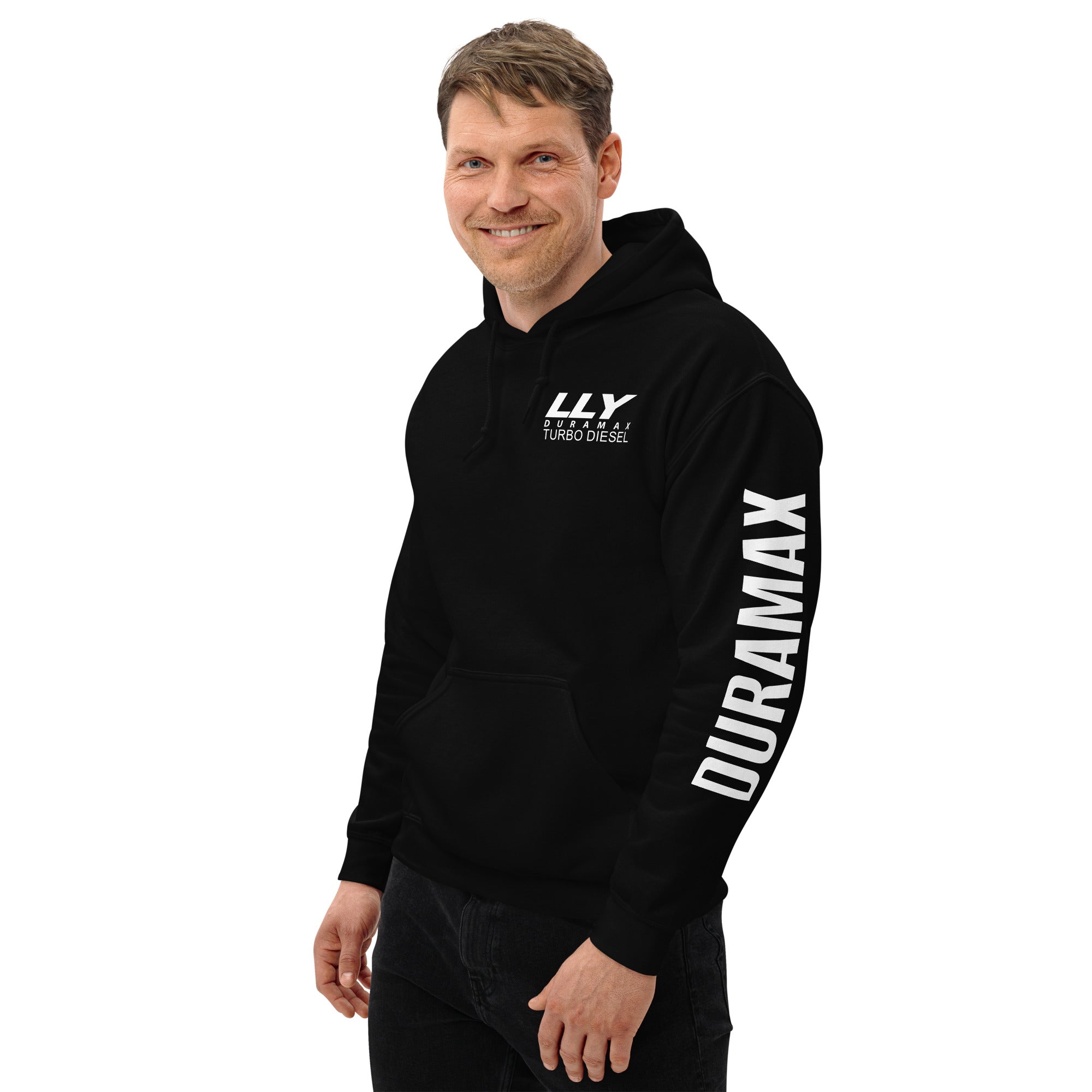 Jerzees Black Pullover Hoodie – Duramax / Truck / Diesel Graphic Print
