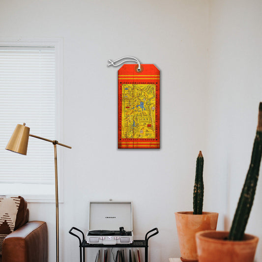 Yellowstone and Jackson Hole Map - Luggage Tag