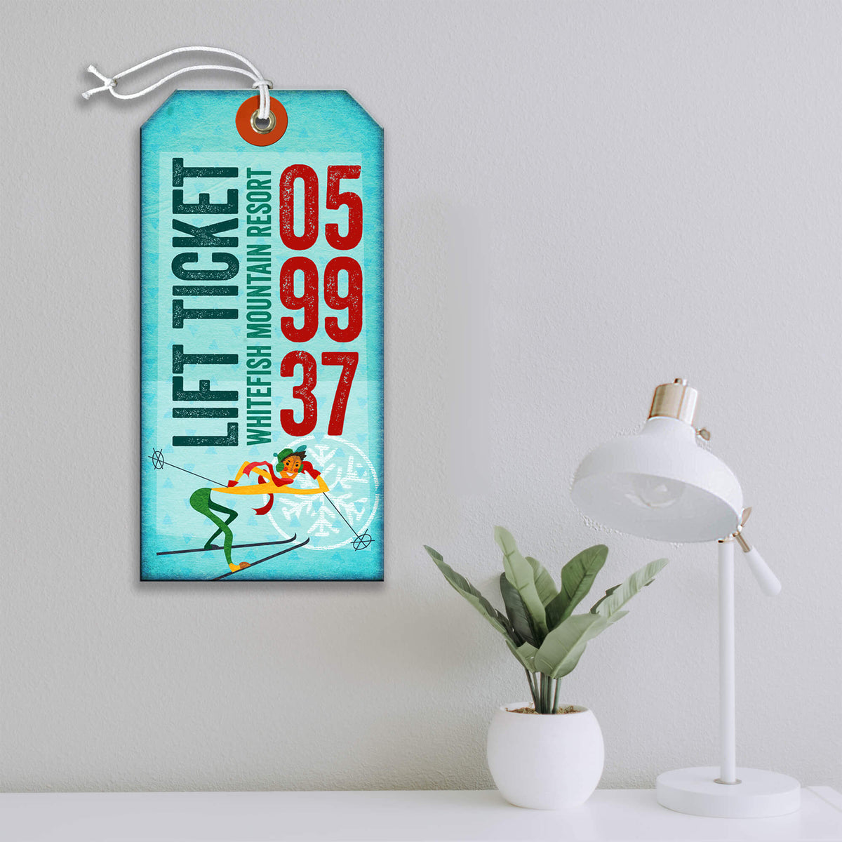 Whitefish Mountain Lift Ticket - Luggage Tag