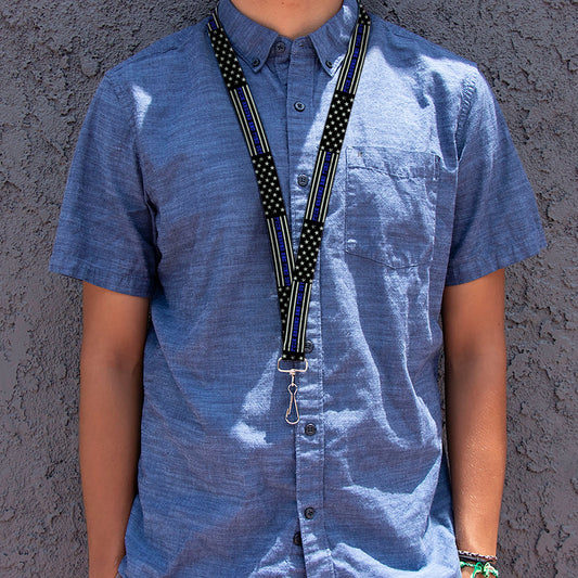 Lanyard - 1.0" - FAFO FUCK AROUND AND FIND OUT Thin Blue Line Flag
