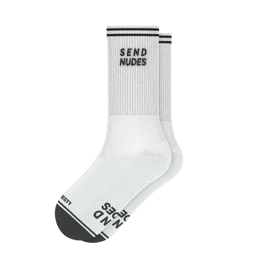 The Late Night Text | Send Nudes Heel Hammock™ Crew Socks